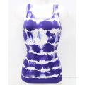 Nylon Materials Seamless Fashion Tie Dyed Ladies Vest